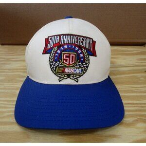 VINTAGE NASCAR Hat Cap Hook Loop 50th Anniversary Track Gear 90s Racing